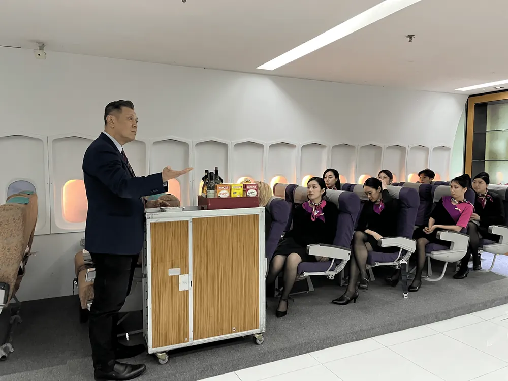 Grooming and deportment practice during an IETA class