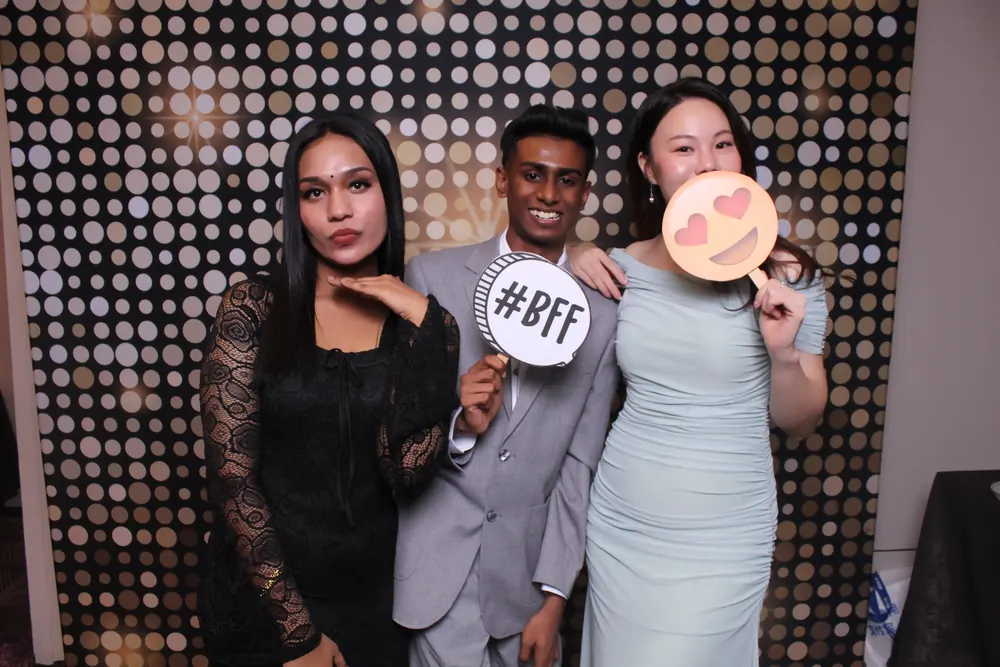 IETA students at a campus photobooth session